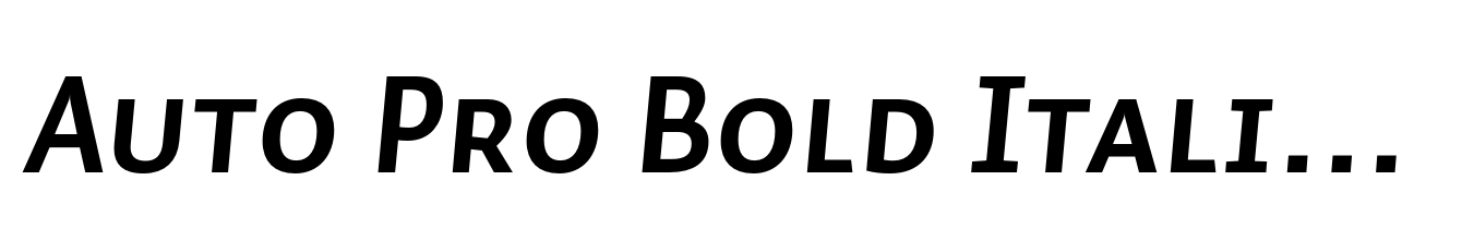 Auto Pro Bold Italic SmallCaps